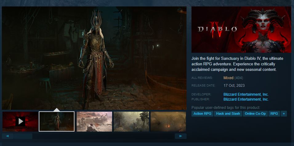 Diablo 4 Steam