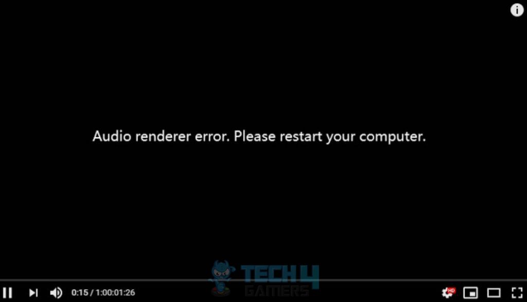 Audio Renderer Error