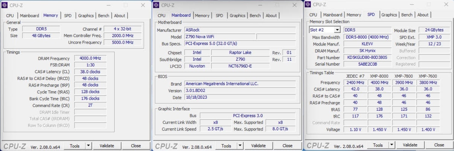 ASRock Z790 NOVA RAM 8000MHz