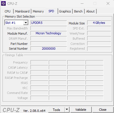 CPU-Z SPD