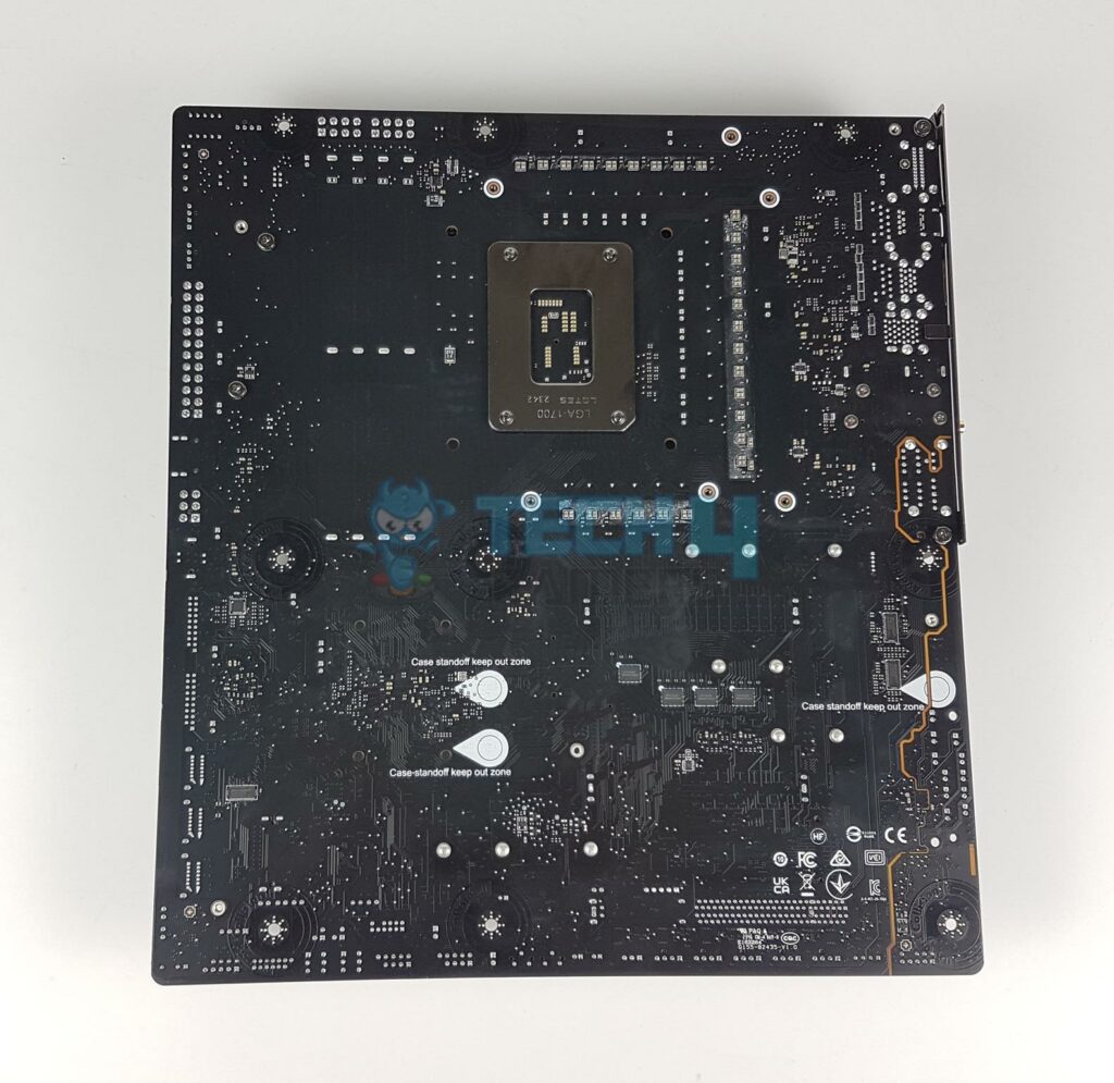 MSI MEG Z790 ACE MAX Motherboard — Backside View 2 1024x99