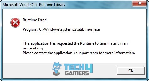 Error message