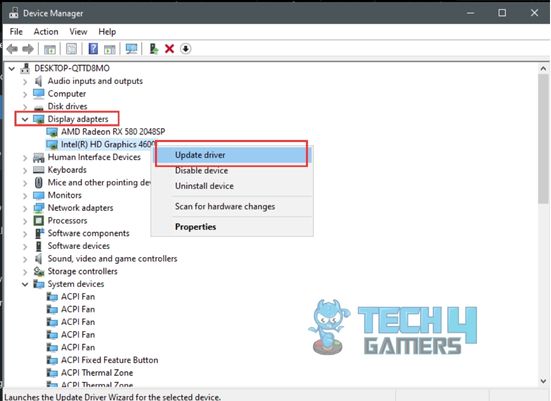 Updating gpu driver to resolve the computer has rebooted from a bugcheck error