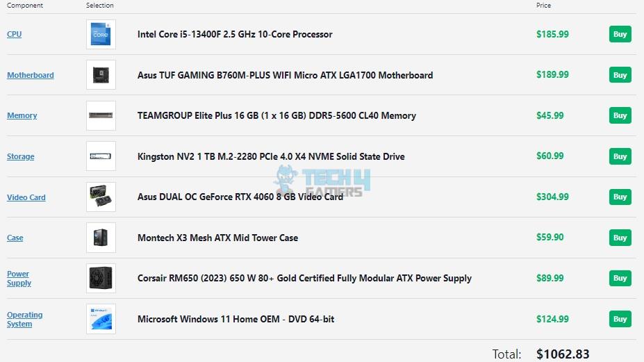 Custom-built mid-range PC